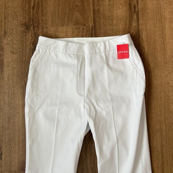 NEW Spanx On-the-Go Kick Flare Pant with Ultimate Opacity Technology in White - Picture 6 of 11